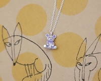 올리아 테디베어 솔리드 레이어드 925 실버  은목걸이 (2color)