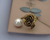 올리아 프리사이즈 장미 반지 (3color)