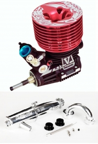 [21-DRAGONV2134] D5 (3Port) Pre Break-In 21 Engine + EFRA2134 Pipe