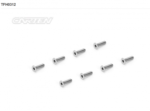 [TFH0312] CNC 64 Titanium Screw Flat Head M3x12(8PCS)