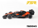 [TS01945] 1/10 New F1 Body Shell W/Helmet, Halo and Mirrors.