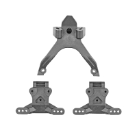[92587] RC10B7.1 FT Top Plate And Ballstud Mounts, Carbon