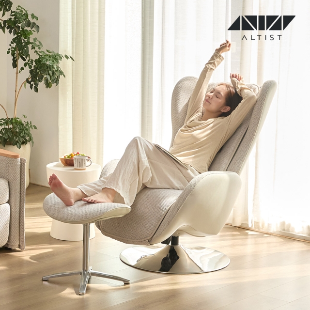 알트레스트 AL002 마사지 리클라이너 아이보리 패브릭 안마의자