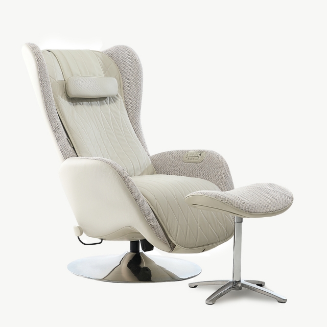 알트레스트 AL002 마사지 리클라이너 아이보리 천연 소가죽 안마의자