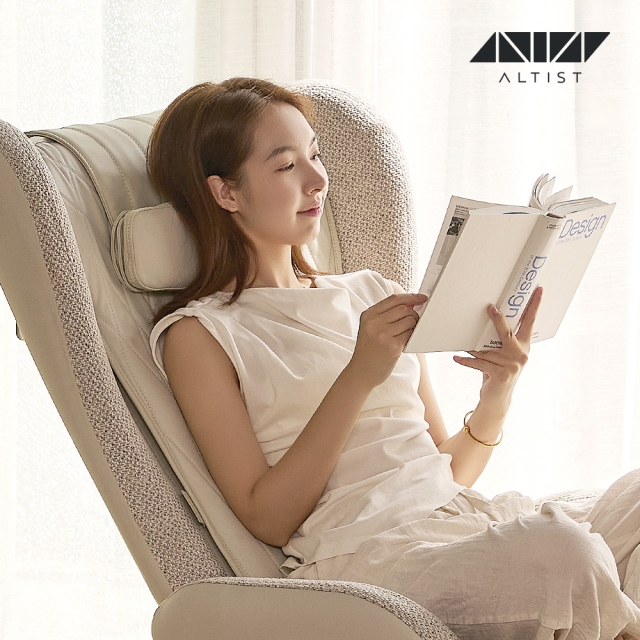 알트레스트 AL002 마사지 리클라이너 아이보리 천연 소가죽 안마의자
