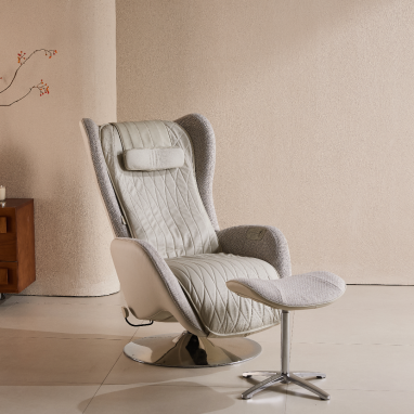 알트레스트 AL002 마사지 리클라이너 아이보리 천연 소가죽 안마의자