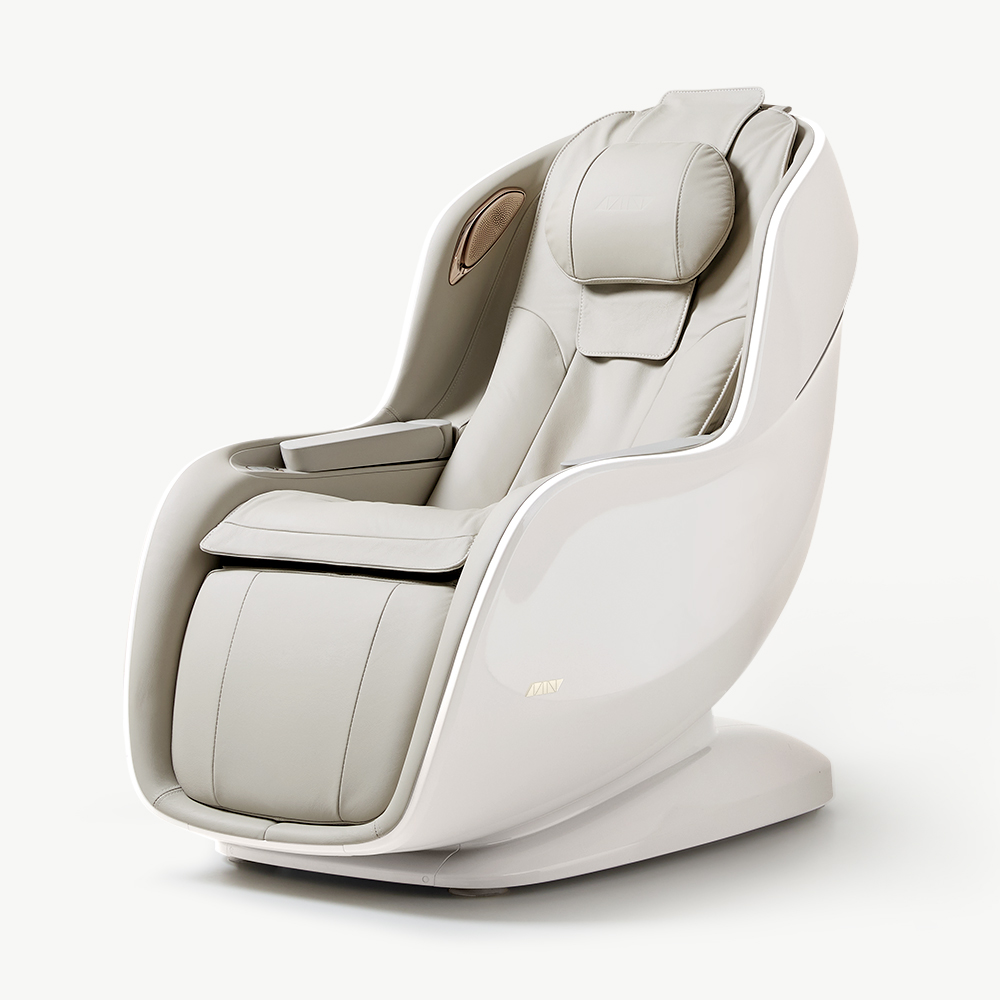 알티스트케어 펄스웨이브 안마의자 천연 소가죽 아이보리