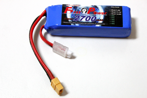 리포 배터리 2700 mAh / Li-Po 3S 11.1V 2700 mAh 30c XT60 Plug 리포 배터리 2700 mAh / Li-Po 3S 11.1V 2700 mAh 30c XT60 Plug