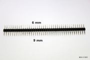1x40 헤더핀 듀얼 사이드/ 2.54mm / 핀헤더 / 1 x 40 Header pin Male  / 6 mm + 9 mm