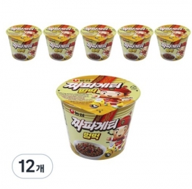 농심 짜파게티 범벅 미니 컵라면 70g x 12개