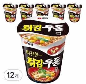 농심 튀김우동컵, 62g x 12개