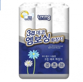 리빙티슈 3겹 데코 엠보싱 화장지