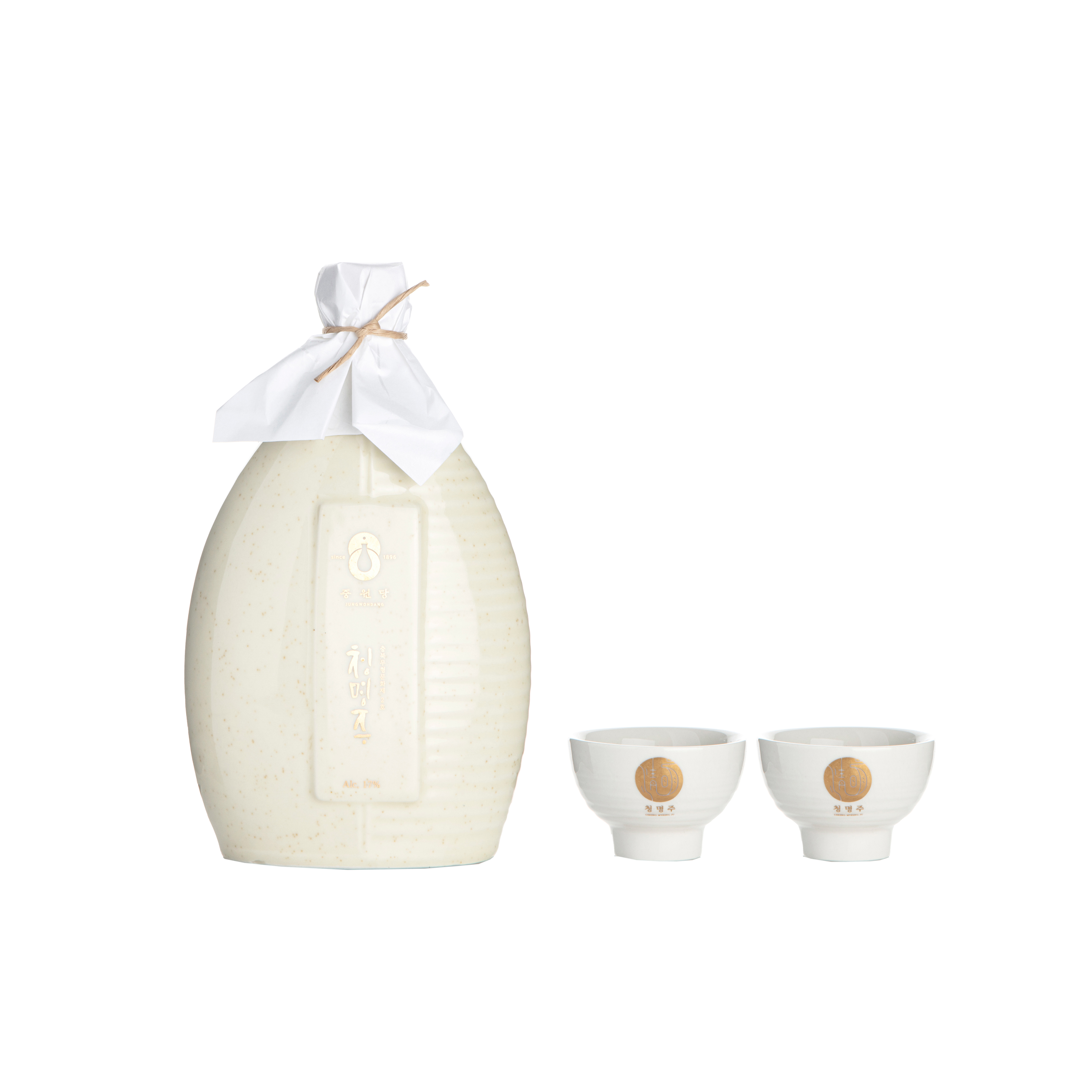 [명인 청명주] 청명주 도자기세트(아이보리) 17도 500ml