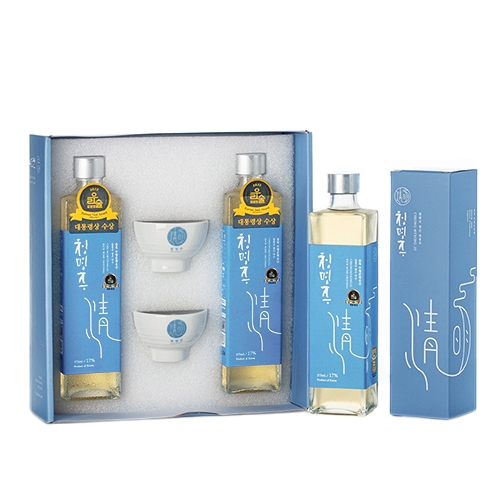 [명인 청명주] 대통령상 수상 충주청명주 17도 375ml*2 선물세트