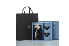 [오징어게임3 명인 청명주] 오징어게임3 제공 청명주 도자기세트(블랙) 17도 500ml