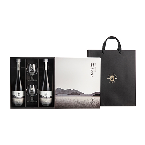 [명인 청명주] 청명주살균주 500ml*2 선물세트 17도