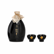 [오징어게임3 명인 청명주] 오징어게임3 제공 청명주 도자기세트(블랙) 17도 500ml