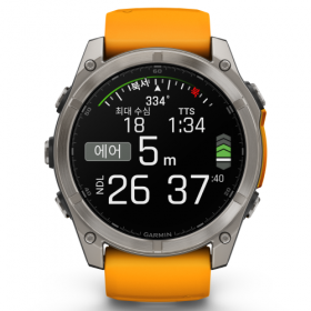 가민 피닉스 fenix 8 &ndash; 51 mm, AMOLED GPS 프리미엄 아웃도어 스마트워치 ,  레크레이션 다이빙 기능  (재고소진시 예약발송으로진행) 오렌지