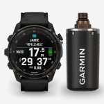 [펠리칸케이스증정]가민 Descent Mk3i &ndash; 51mm 카본 그레이 DLC 티타늄, 블랙 실리콘 밴드 + T2 트랜스미터