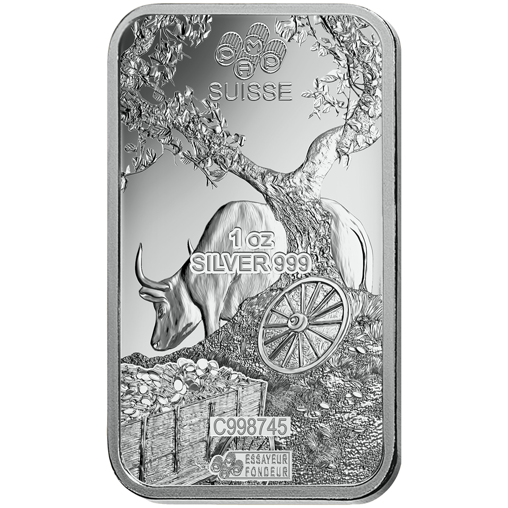 Pamp Suisse Lunar OX Minted Silver bar