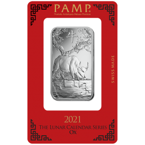 Pamp Suisse Lunar OX Minted Silver bar