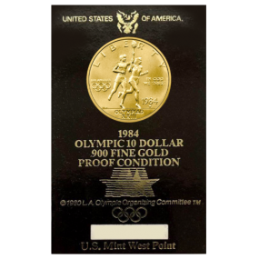 1984 LA olympics gold proof coin
