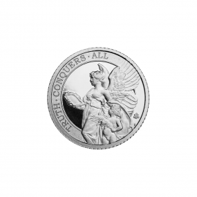 St Helena Queen's Virtues 1/10 oz Truth Platinum BU