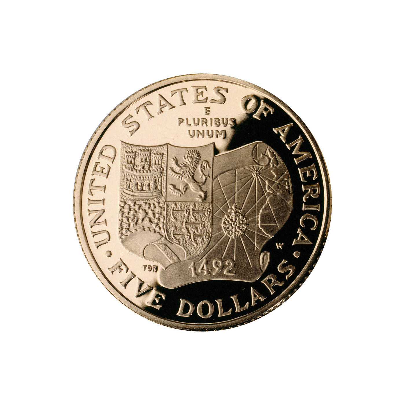 1992 W COLUMBUS QUINCENTENARY $5 Proof Gold Coin