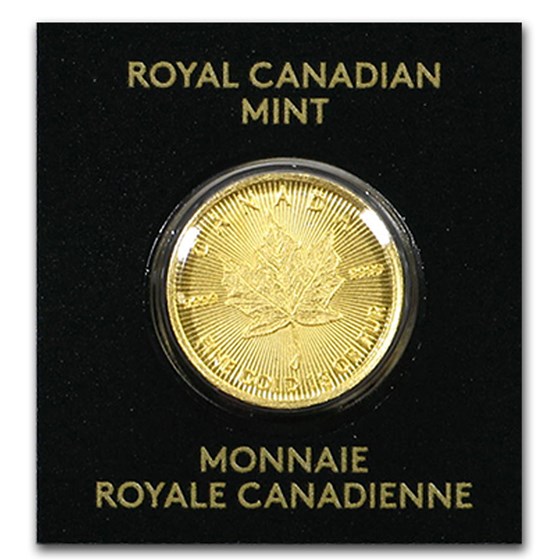 Random Year Maple Leafs 1 gram Gold coin from Maplegram25 (In Assay)