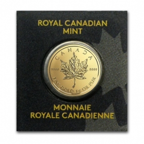 Random Year Maple Leafs 1 gram Gold coin from Maplegram25 (In Assay)