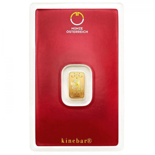 Austrian Mint Gold 1 gram kinebar