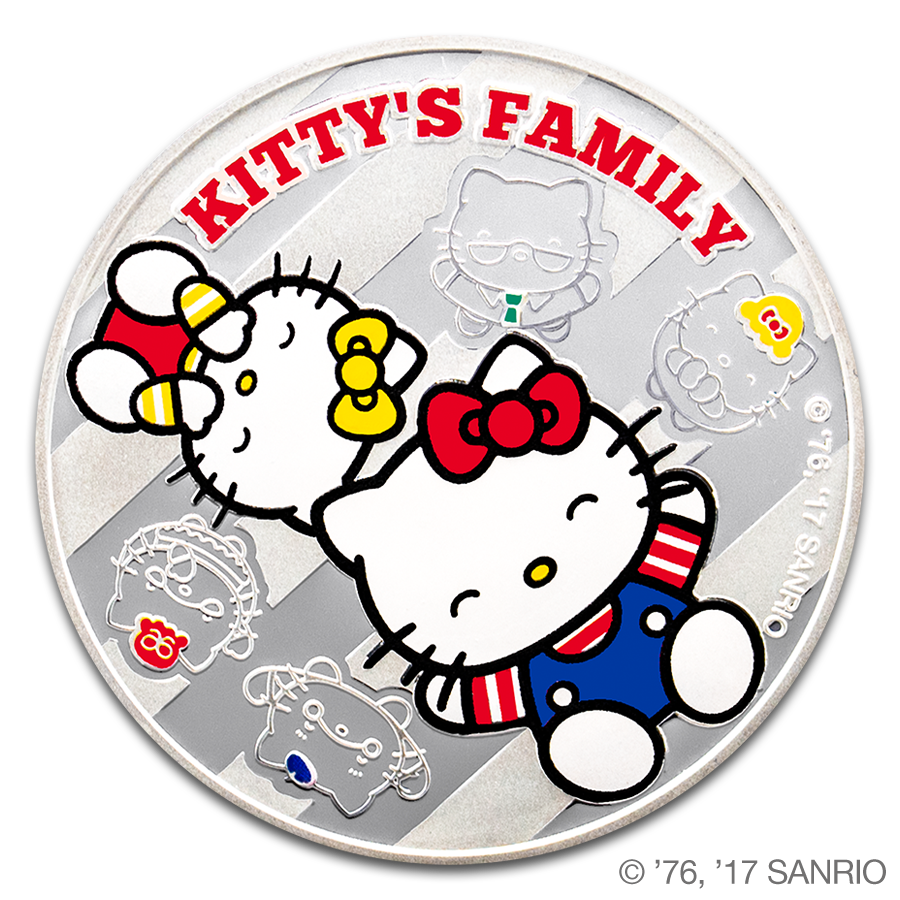 Hello Kitty Family fun 1oz Silver Proof