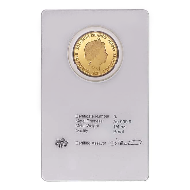 2021 Solomon Islands 1/4oz Statue of Liberty Gold Coin