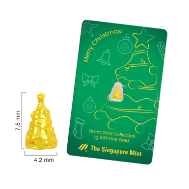 Singapore mint 1 Gram Collections Christmas tree