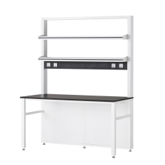 [EM-ST 3100C Series] 시약대형 벽면실험대 (조합형) / EUM (2단시약대, 1구 콘센트 4ea, 이동서랍 미포함)