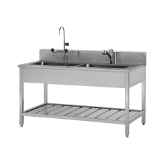 [EM-WT 5200 Series] All SUS 중이조 싱크대 (잔넬형) / EUM (3구수전 1ea 냉온수수전 1ea)