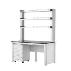 [LSA-3100 Series] 시약대형 벽면실험대 / EUM (3단시약대, 이동서랍)