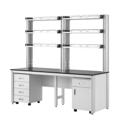 [LSA-3300 Series] 시약대형 벽면실험대 / EUM (3단시약대, 이동서랍, 이동수납)