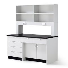 [LSW-3100 Series] 시약대형 벽면실험대 / EUM (2단시약대, 좌서랍형)