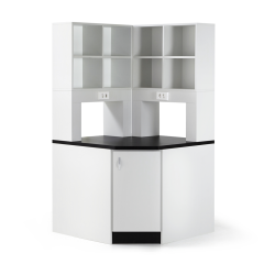 [LSW-3400 Series] 시약대형 코너실험대 / EUM (1000 x 1000 x 800/1800mm, 2단시약대)