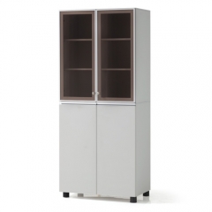 [LMW-2008] 목재 시약장 / EUM (800 x 450 x 1855mm, 상부 유리문 하부 목재문)