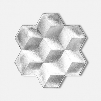 노사쿠 눈 결정(Snowflakes) L 주석 접시