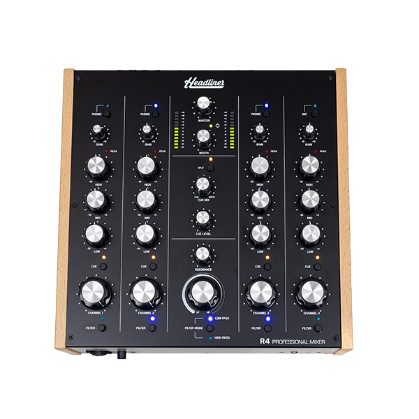 [로터리 믹서] Headliner R4 4-Channel Rotary DJ Mixer (예약 구매: 10월 중순 입고 예정)