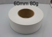 80g 양면 백색 롤이형지 (60mm x 100m) 박리지 / 박테컷 / 박테붙이는 용지