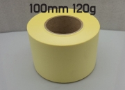 120g 단면 황색 롤이형지 (100mm x 100m) 박리지 / 박테컷 / 박테붙이는 용지