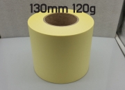 120g 단면 황색 롤이형지 (130mm x 100m) 박리지 / 박테컷 / 박테붙이는 용지