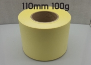 100g 단면 황색 롤이형지 (110mm x 100m) 박리지 / 박테컷 / 박테붙이는 용지