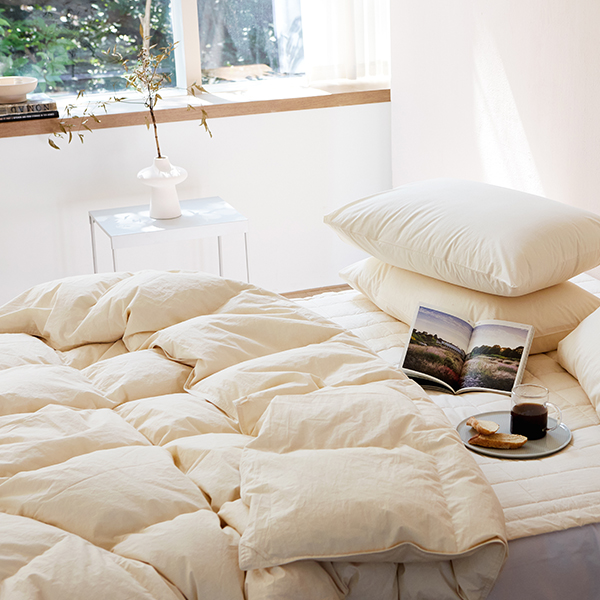 면80수 바이오워싱 헝가리 구스 차렵이불 (S-800g/Q-1100g)