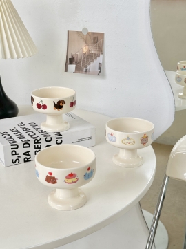 세라믹 캐릭터 3종 디저트볼 요거트볼 귀여운볼 330ml