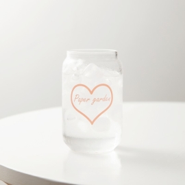 핑크 러블리걸 레터링잔 뚱캔 모양 데일리컵 540ml